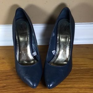 Missimo Dark Teal Point Toe Heels